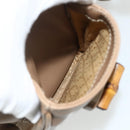 GUCCI Bamboo Backpack Leather Beige Gold 003 1998 0016 Auth 177214-24
