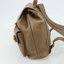 GUCCI Bamboo Backpack Leather Beige Gold 003 1998 0016 Auth 177214-5