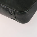 GUCCI Bamboo Shoulder Bag Suede 2way Black Gold 001 1705 1638 Auth 177216-14
