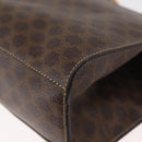 CELINE Macadam Canvas Chain Shoulder Bag PVC Leather Brown Gold Auth 177217-16