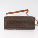 CELINE Macadam Canvas Chain Shoulder Bag PVC Leather Brown Gold Auth 177217-5