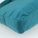PRADA Shoulder Bag Nylon Turquoise Blue Silver Auth 177218A-16