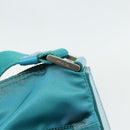 PRADA Shoulder Bag Nylon Turquoise Blue Silver Auth 177218A-10