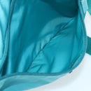 PRADA Shoulder Bag Nylon Turquoise Blue Silver Auth 177218A-24