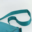 PRADA Shoulder Bag Nylon Turquoise Blue Silver Auth 177218A-8