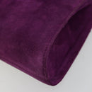 Salvatore Ferragamo Hand Bag Suede Purple Gold Auth 177219A-10