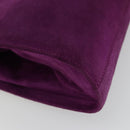 Salvatore Ferragamo Hand Bag Suede Purple Gold Auth 177219A-13