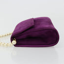 Salvatore Ferragamo Hand Bag Suede Purple Gold Auth 177219A-5