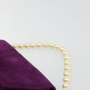 Salvatore Ferragamo Hand Bag Suede Purple Gold Auth 177219A-8