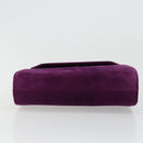 Salvatore Ferragamo Hand Bag Suede Purple Gold Auth 177219A-9