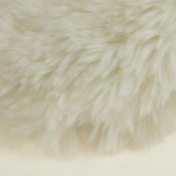 CHANEL Chain Shoulder Bag Fur White Silver CC Auth 177221V