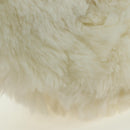 CHANEL Chain Shoulder Bag Fur White Silver CC Auth 177221V-12