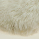 CHANEL Chain Shoulder Bag Fur White Silver CC Auth 177221V-13