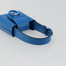 Salvatore Ferragamo Gancini Hand Bag Leather Blue Silver Auth 177222A-7