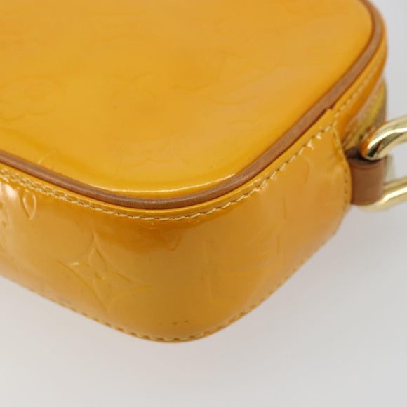 LOUIS VUITTON Monogram Vernis Christy MM Shoulder Bag Jaune M91108 Auth 177224