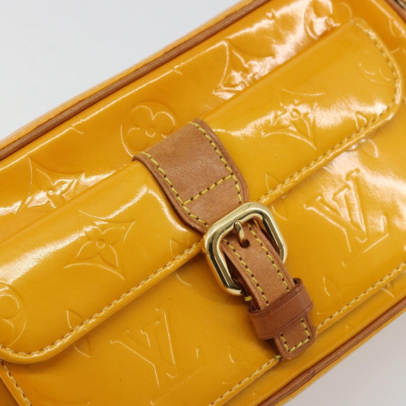LOUIS VUITTON Monogram Vernis Christy MM Shoulder Bag Jaune M91108 Auth 177224