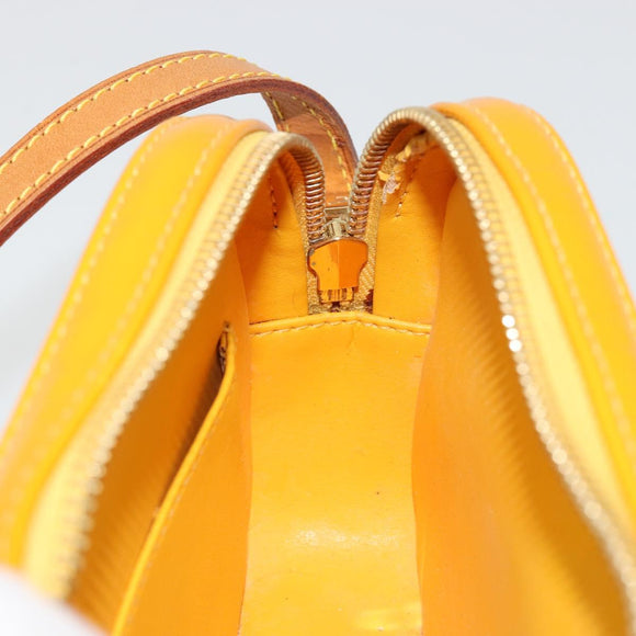 LOUIS VUITTON Monogram Vernis Christy MM Shoulder Bag Jaune M91108 Auth 177224