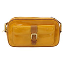 LOUIS VUITTON Monogram Vernis Christy MM Shoulder Bag Jaune M91108 Auth 177224-2