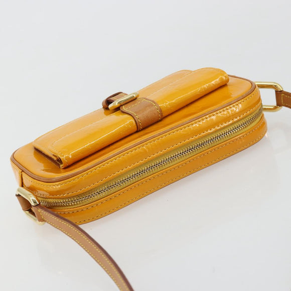 LOUIS VUITTON Monogram Vernis Christy MM Shoulder Bag Jaune M91108 Auth 177224