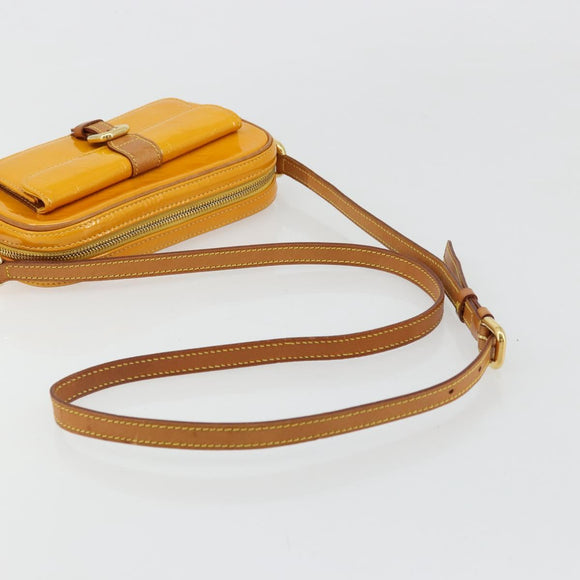 LOUIS VUITTON Monogram Vernis Christy MM Shoulder Bag Jaune M91108 Auth 177224