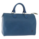 LOUIS VUITTON Epi Speedy 30 Hand Bag Toledo Blue M43005 LV Auth 177225A-1