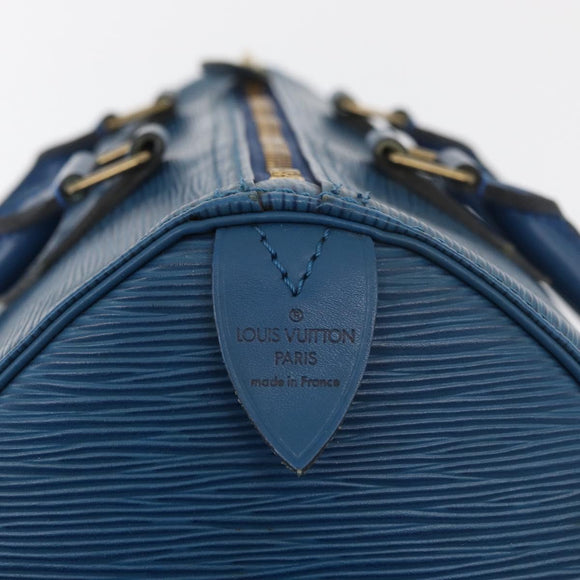 LOUIS VUITTON Epi Speedy 30 Hand Bag Toledo Blue M43005 LV Auth 177225A