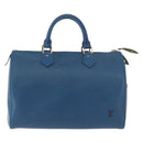LOUIS VUITTON Epi Speedy 30 Hand Bag Toledo Blue M43005 LV Auth 177225A-13