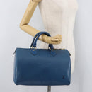 LOUIS VUITTON Epi Speedy 30 Hand Bag Toledo Blue M43005 LV Auth 177225A-21