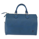 LOUIS VUITTON Epi Speedy 30 Hand Bag Toledo Blue M43005 LV Auth 177225A-2