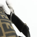 FENDI Zucca Canvas Hand Bag Black Brown Auth 177235-7