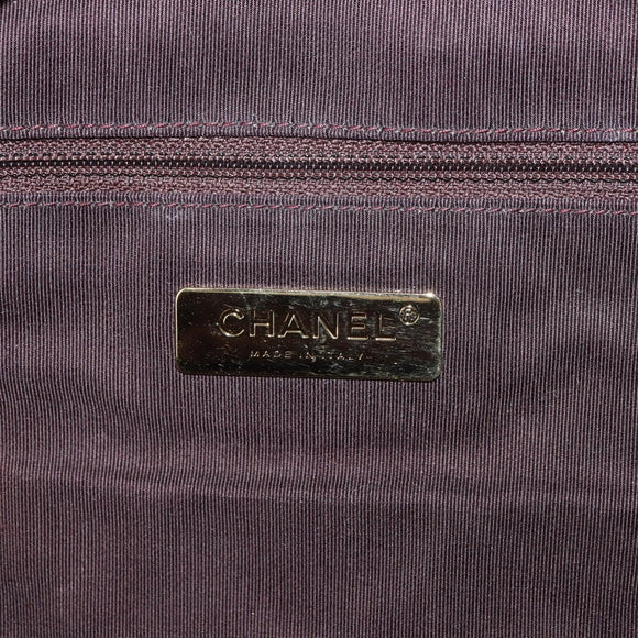 CHANEL Graphic Backpack Coated Canvas Gold CC Auth 177236SM