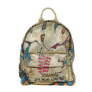 CHANEL Graphic Backpack Coated Canvas Gold CC Auth 177236SM-2