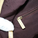 CHANEL Graphic Backpack Coated Canvas Gold CC Auth 177236SM-23