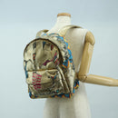 CHANEL Graphic Backpack Coated Canvas Gold CC Auth 177236SM-27