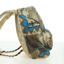 CHANEL Graphic Backpack Coated Canvas Gold CC Auth 177236SM-4