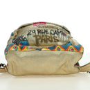 CHANEL Graphic Backpack Coated Canvas Gold CC Auth 177236SM-9