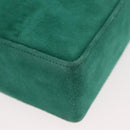 Christian Dior Chain Shoulder Bag Suede Green Gold Auth 177237A-13