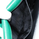 CELINE Chain Shoulder Bag Leather Green Gold Auth 177238A-11