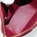 BOTTEGA VENETA Padded Half Moon Chain Bag Leer Bordeaux Goud Origineel 177240A-11