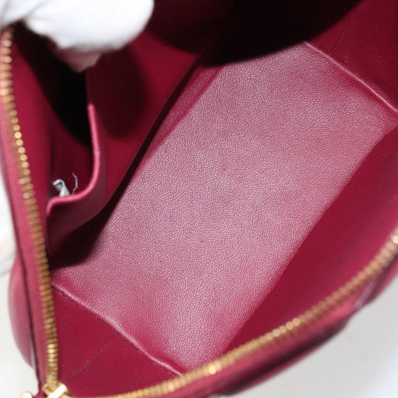 BOTTEGA VENETA Padded Half Moon Chain Bag Leer Bordeaux Goud Origineel 177240A