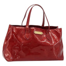 LOUIS VUITTON Monogram Vernis Wilshire PM Bag Pomme D'amour M93642 Auth 177241-1
