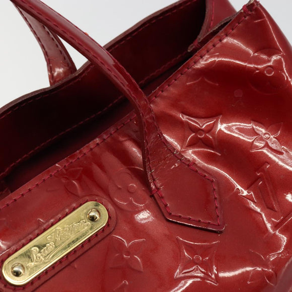 LOUIS VUITTON Monogram Vernis Wilshire PM Bag Pomme D'amour M93642 Auth 177241