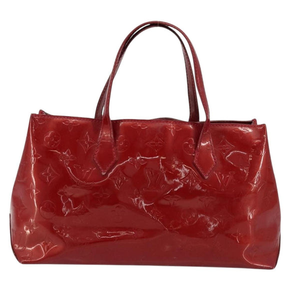 LOUIS VUITTON Monogram Vernis Wilshire PM Bag Pomme D'amour M93642 Auth 177241