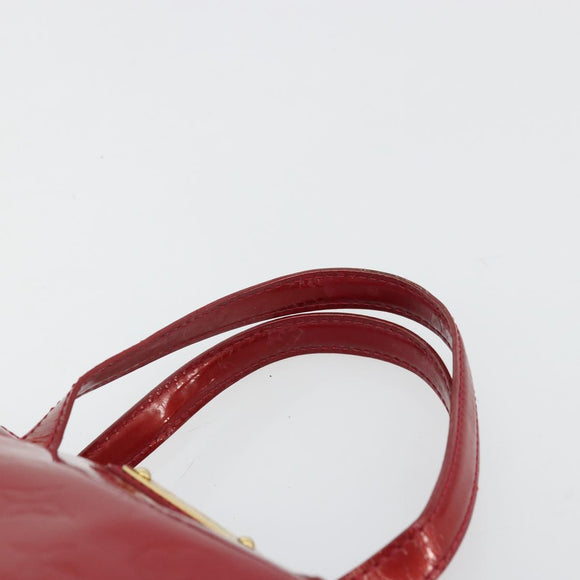 LOUIS VUITTON Monogram Vernis Wilshire PM Bag Pomme D'amour M93642 Auth 177241
