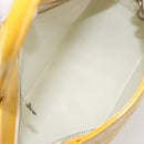 CHANEL Standard Tote Bag Patent leather Yellow CC Auth 177242-11