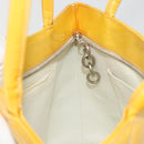 CHANEL Standard Tote Bag Patent leather Yellow CC Auth 177242-18