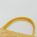 CHANEL Standard Tote Bag Patent leather Yellow CC Auth 177242-8