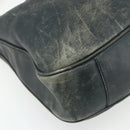 GUCCI Bamboo Shoulder Bag Leather 2way Black Gold Auth 177243-13