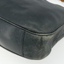 GUCCI Bamboo Shoulder Bag Leather 2way Black Gold Auth 177243-14
