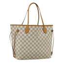 LOUIS VUITTON Damier Azur Neverfull MM Tote Bag N41605 LV Auth 177246-1
